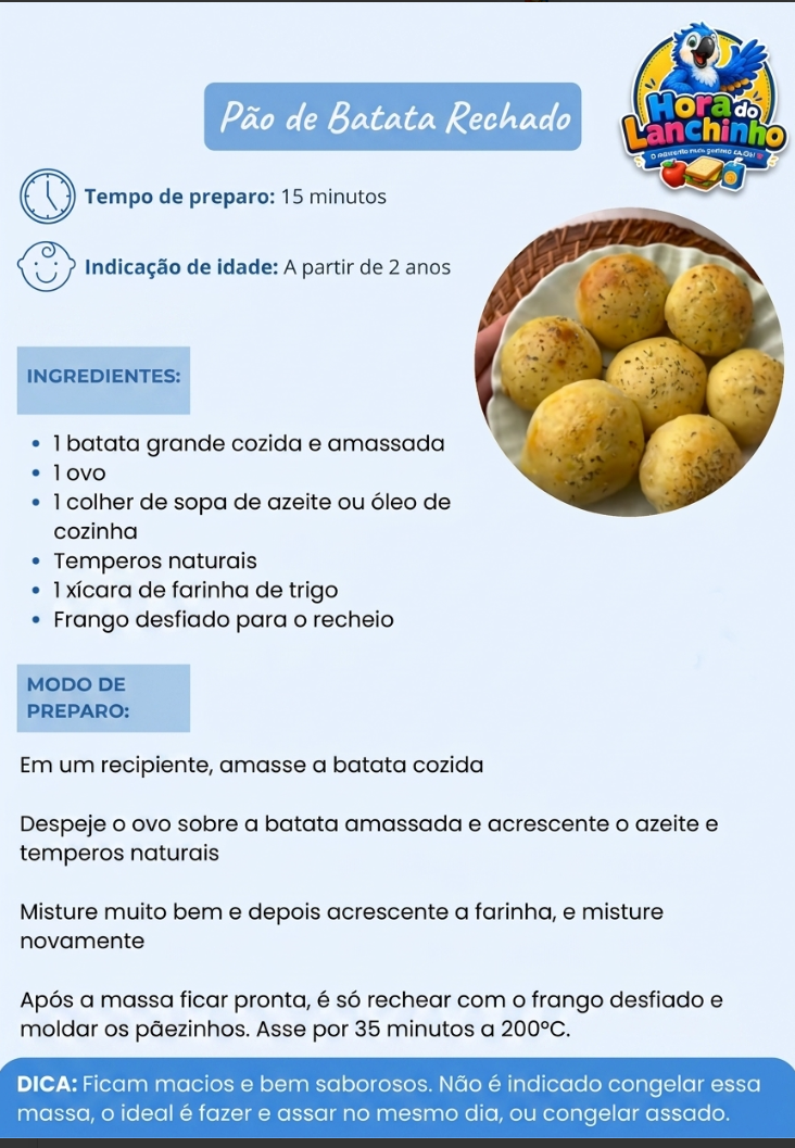 Pão de Batata Recheado